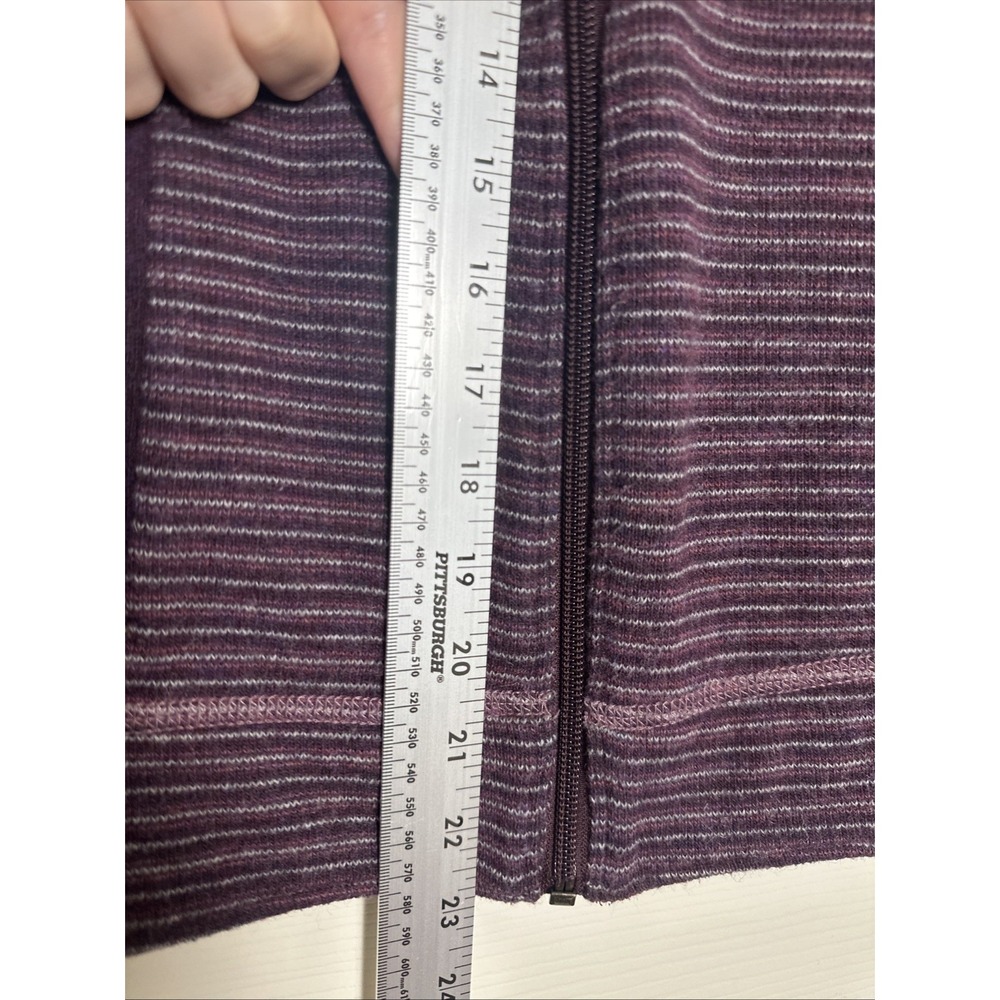 Kuhl Chianti Full‎ Zip Hoody Sweater Jacket Wool Striped Purple Woman Size Small - Picture 8 of 10